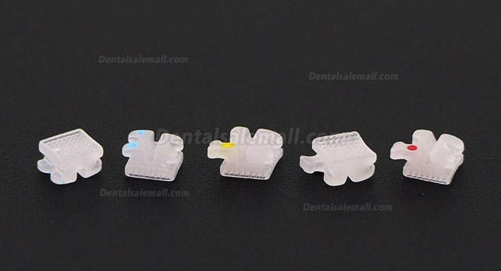 1Pack/20Pcs Dental Orthodontic Ceramic Brackets Braces Mini Roth 022 345 Hooks